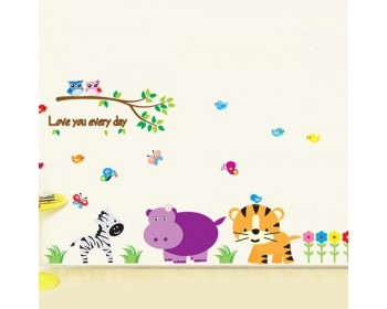 Kindergarten Zoo Wall Decal  Kindergarten Zoo Wall Decal