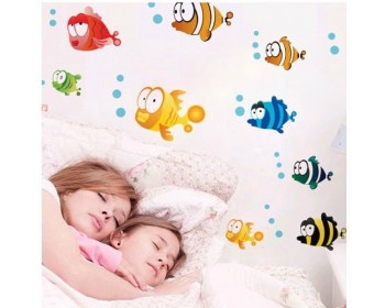 Fish & Bubble Undersea World Wall Sticker