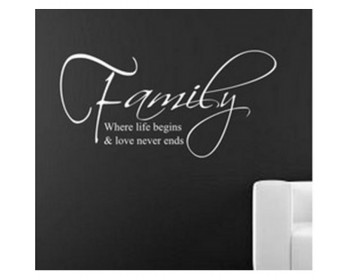 Family: Love never Ends Quote