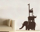 Giraffe Rhinoceros Elephant Animal Friends Nursery Decal Animal Stickers
