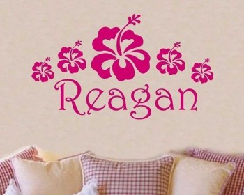 Flowers Customized Name Vinyl Decal For Nursery Flowers Customized Name Vinyl Decal For Nursery