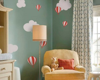 Hot-air Balloons Clouds Vinyl Wall Decals Nursery Sticker Hot-air Balloons Clouds Vinyl Wall Decals Nursery Sticker