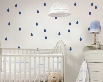 Raindrop Pattern Wall Decal Nursery Modern Vinyl Sticker Raindrop Pattern Wall Decal Nursery Modern Vinyl Sticker