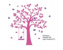 Tree with Birds and Swing Wall Decal Nursery Vinyl Tree Art Stickers