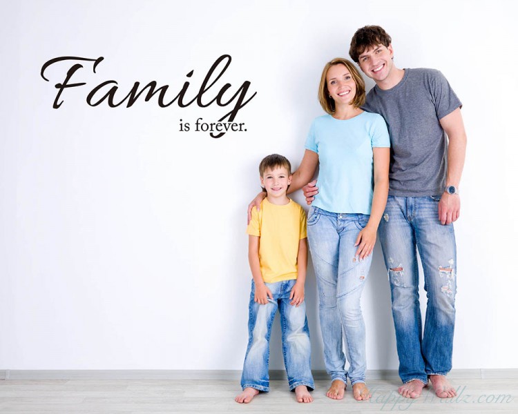 Family is Forever Quotes Wall Decal Lettering Vinyl Art Stickers
