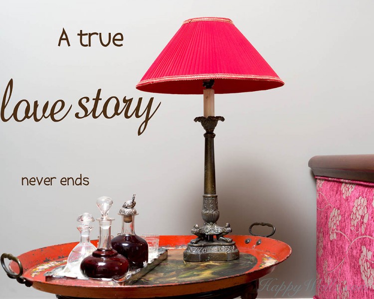 A True Love Story Quotes Wall Decal Love Vinyl Art Stickers