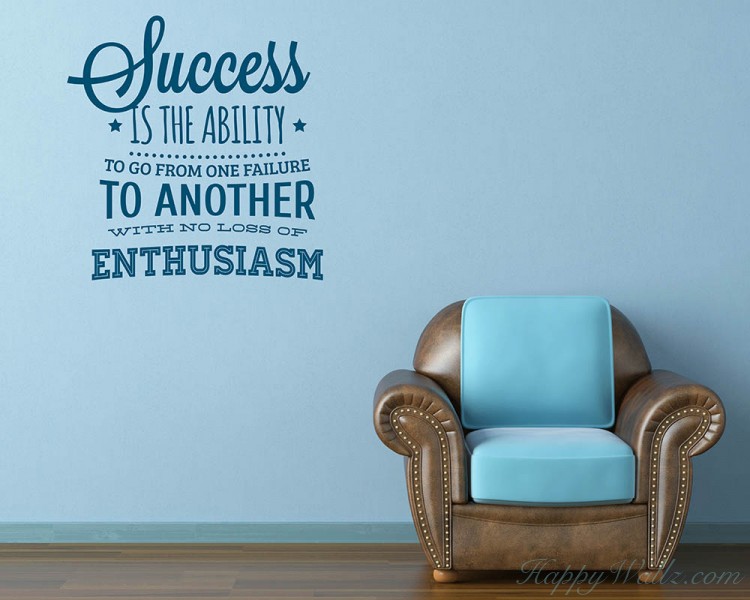 Success Quotes Wall Decal Motivational Vinyl Art Stickers