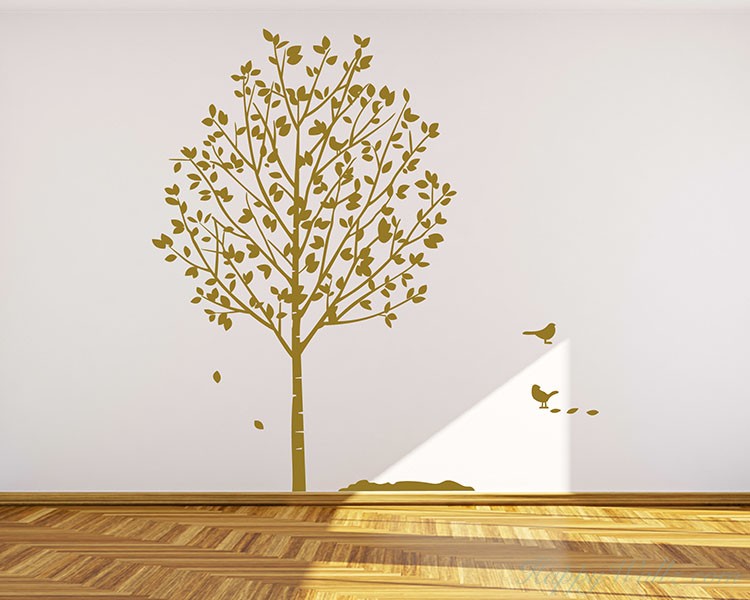 Popular Tree with Birds Wall Decal Vinyl Tree Art Stickers