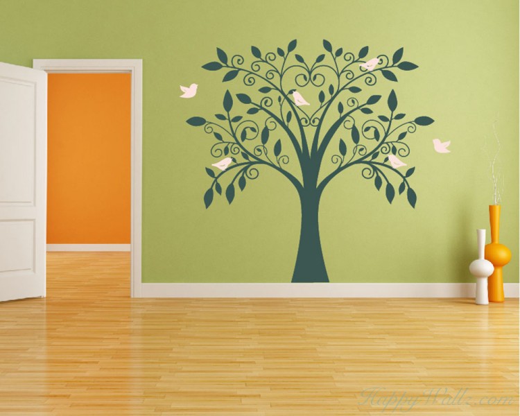 Tree and Birds Wall Decal Nursery Vinyl Tree Art Stickers